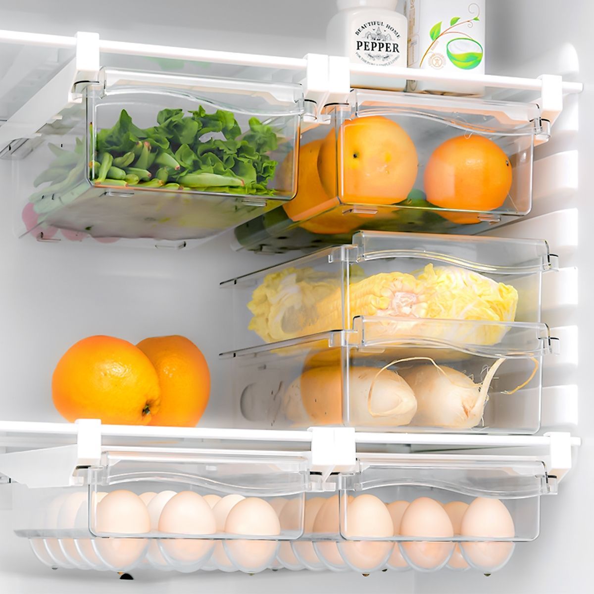 Контейнер підвісний у холодильник для яєць МВМ My Home KP-69 T 300х200х95 мм (KP-69 T) - фото 6