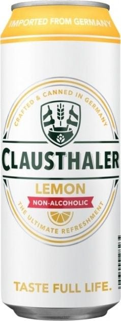 Пиво безалкогольное Clausthaler Lemon светлое, 0.25%, ж/б, 0.5 л - фото 1
