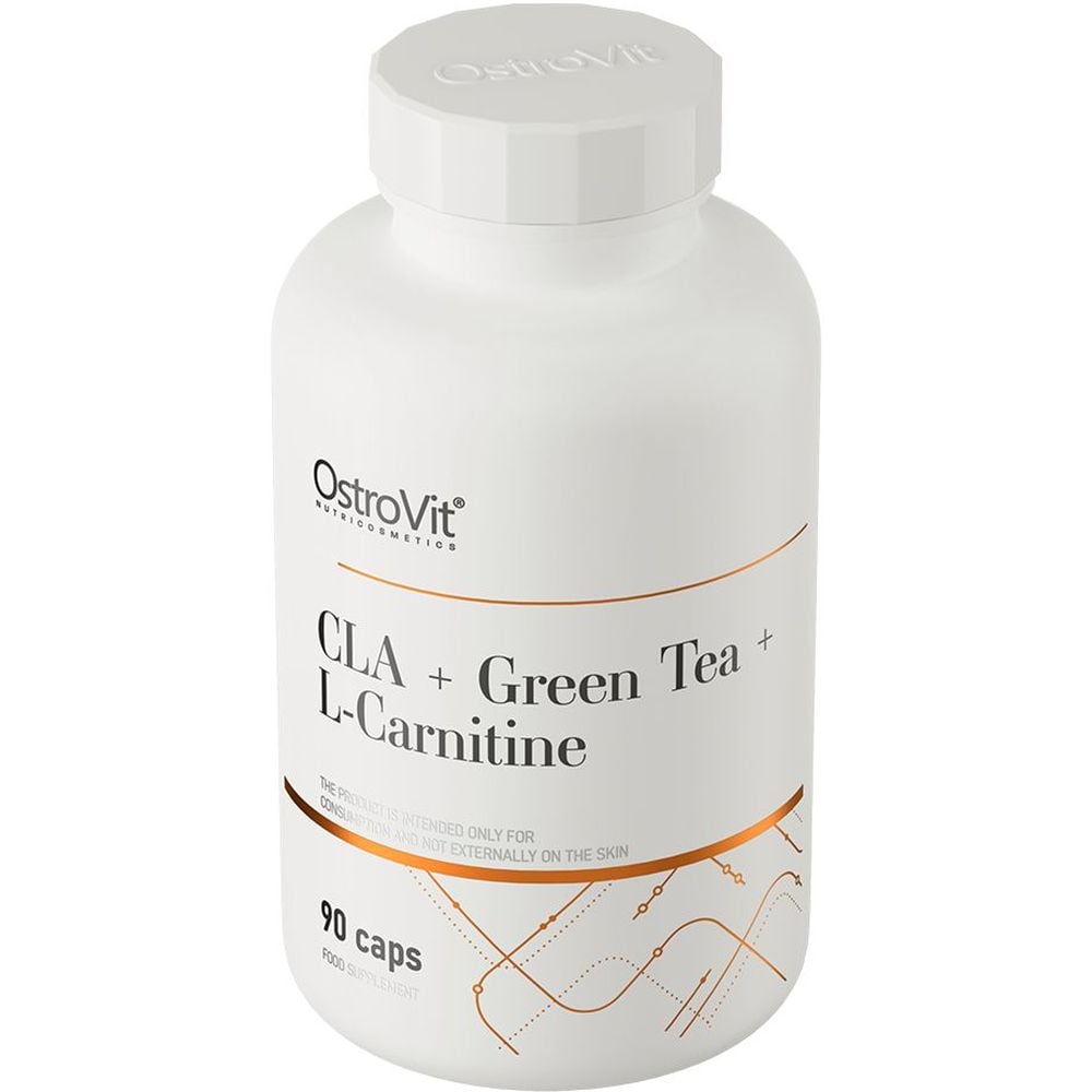 Жироспалювач OstroVit CLA + Green Tea + L-carnitine 90 капсул - фото 2