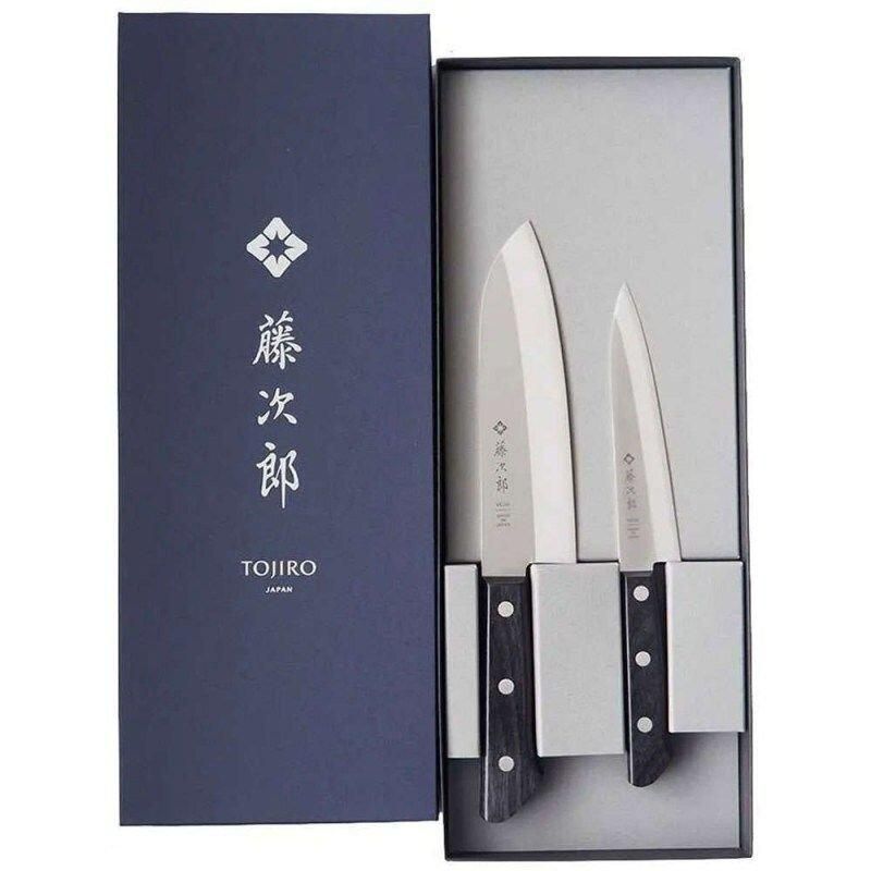 Набір з 2-х кухонних ножів Tojiro 13,5/17 см Чорно-сріблястий 000279711 - фото 1