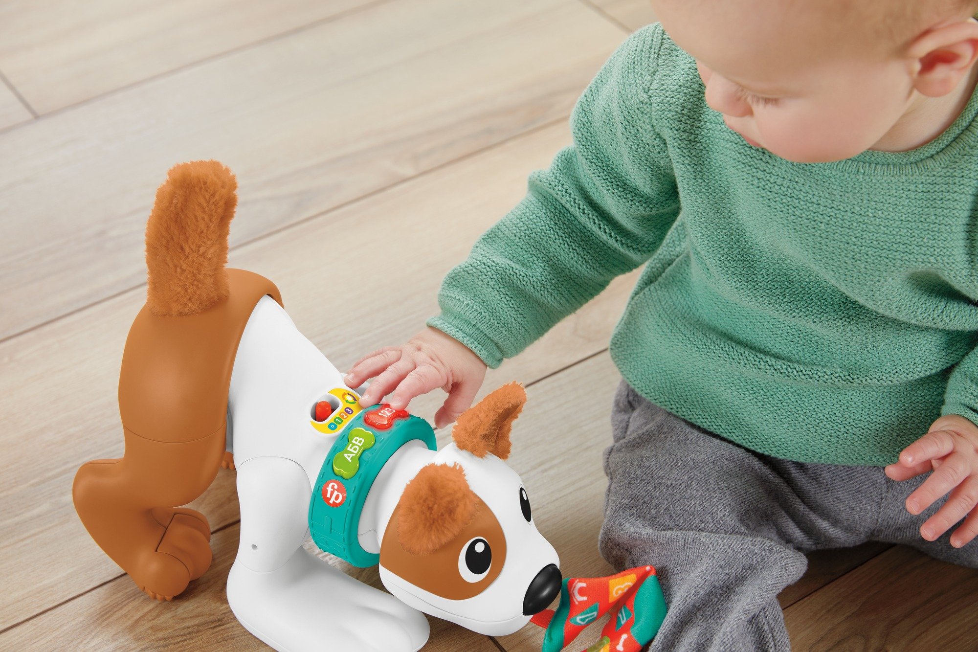 Интерактивная игрушка Fisher-Price Веселый щенок, укр. (HHH12) - фото 4