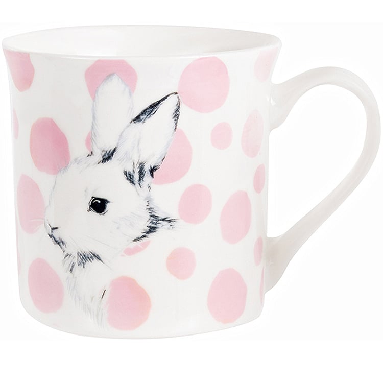 Чашка Lefard Pretty Rabbit, 350 мл, білий з рожевим (922-018) - фото 1