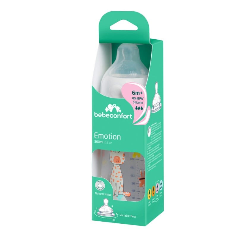 Пляшечка для годування Bebe Confort Emotion PP Bottle, 360 мл, біла (3102202020) - фото 3