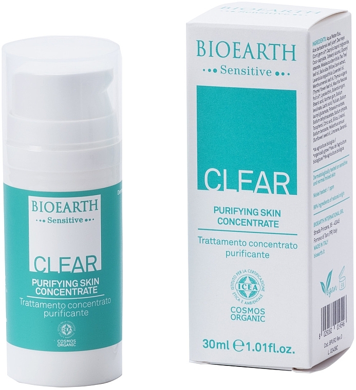 Очищающий крем для проблемной и комбинированной кожи лица Bioearth Senstive Clear Purifying Face Cream 50 мл - фото 3