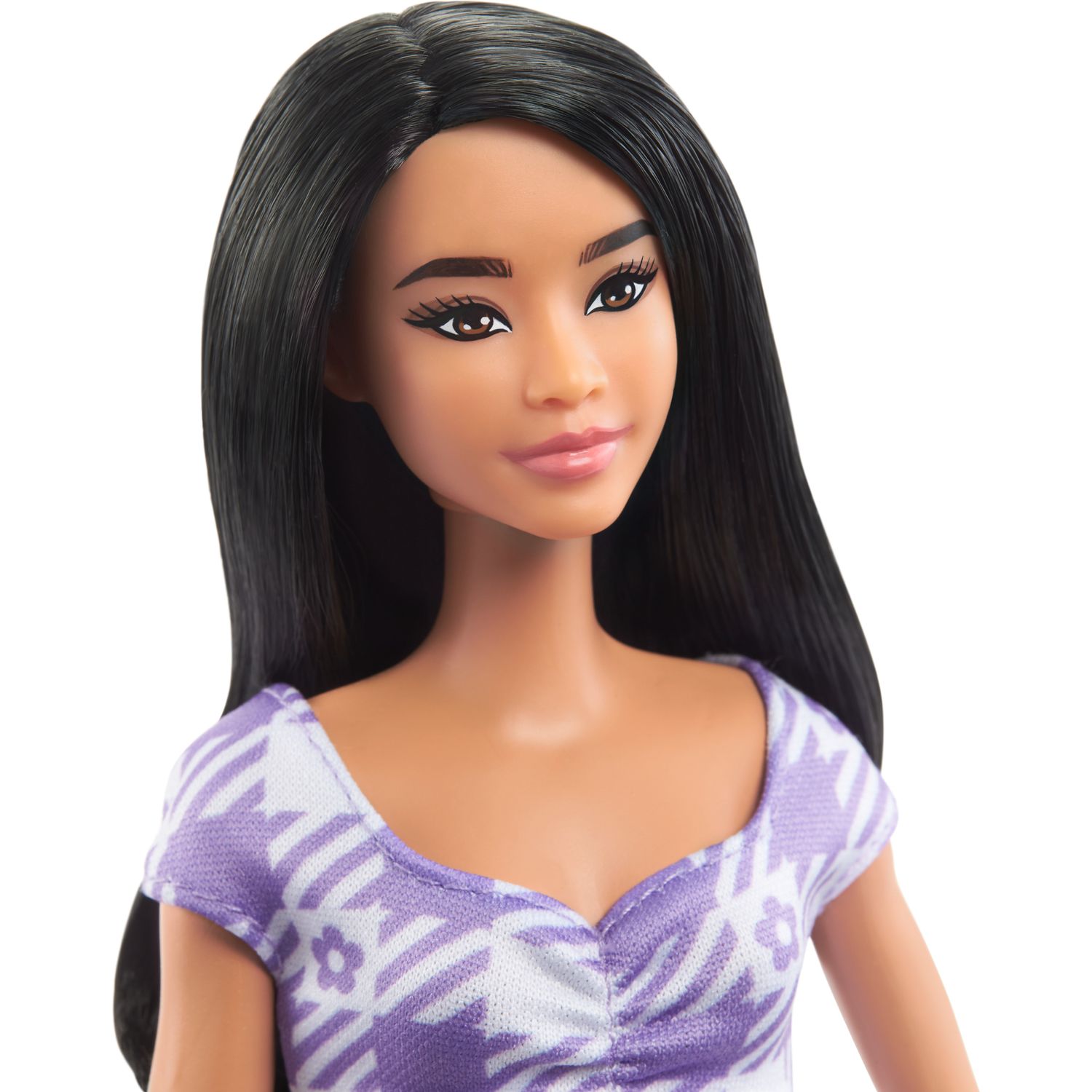 Кукла Barbie Модница в нежном платье с фигурным вырезом, 31 см (HPF75) - фото 3