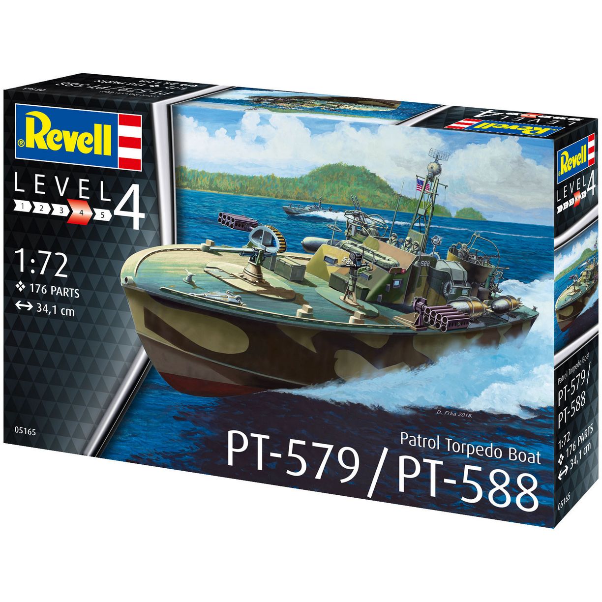 Збірна модель катера Revell Patrol Torpedo Boat PT-579 / PT-588, рівень 4, масштаб 1:72, 176 деталей (RVL-05165) - фото 1