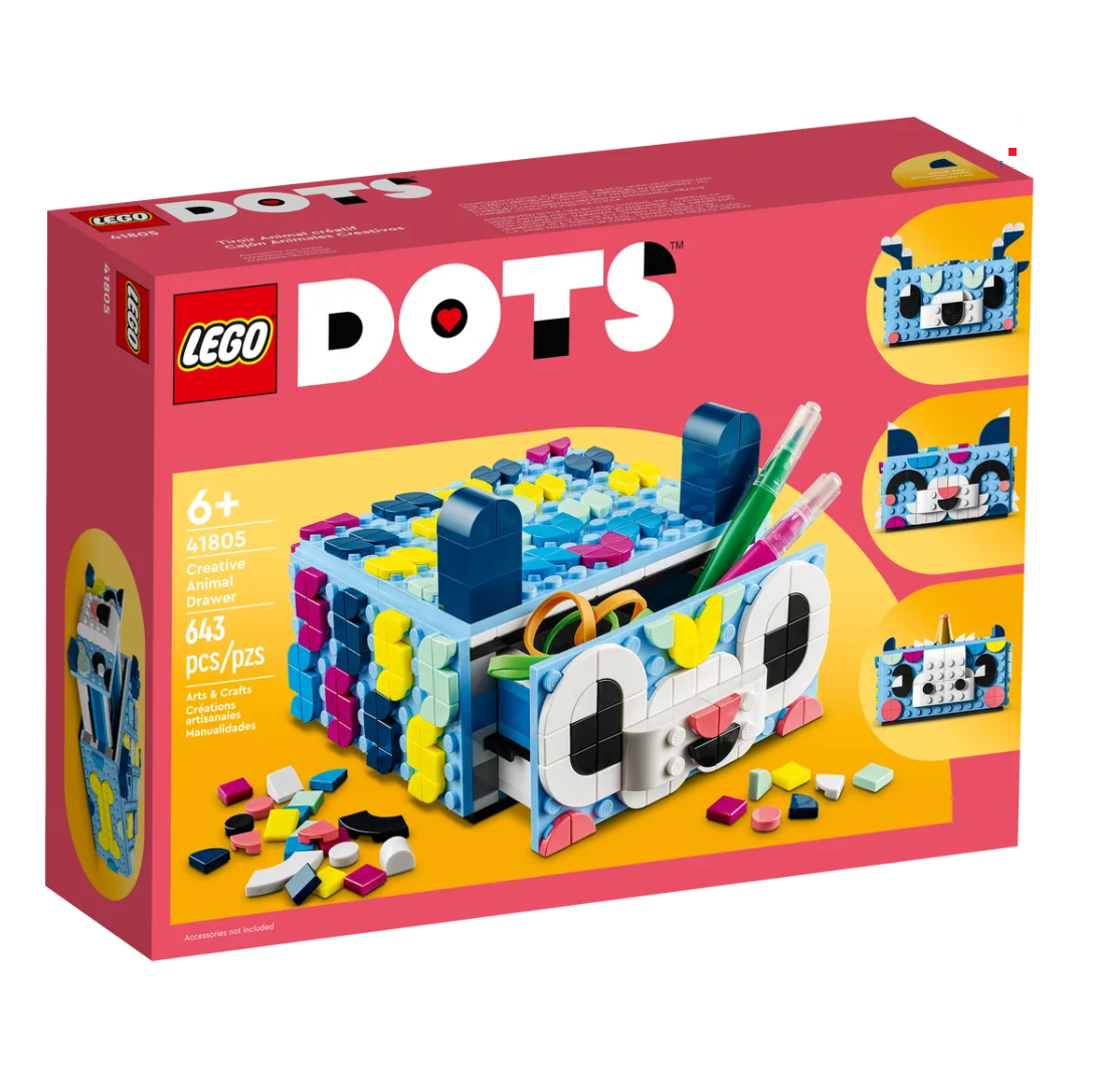 Конструктор LEGO DOTs Креативний ящик у вигляді тварин, 643 деталей (41805) - фото 1