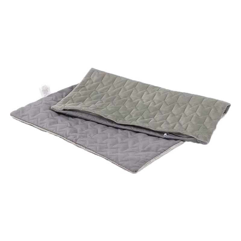 Чехол на подушку Руно Grey на молнии, стеганый микрофайбер+велюр, 50х70 см, серый (382.55_Grey) - фото 3