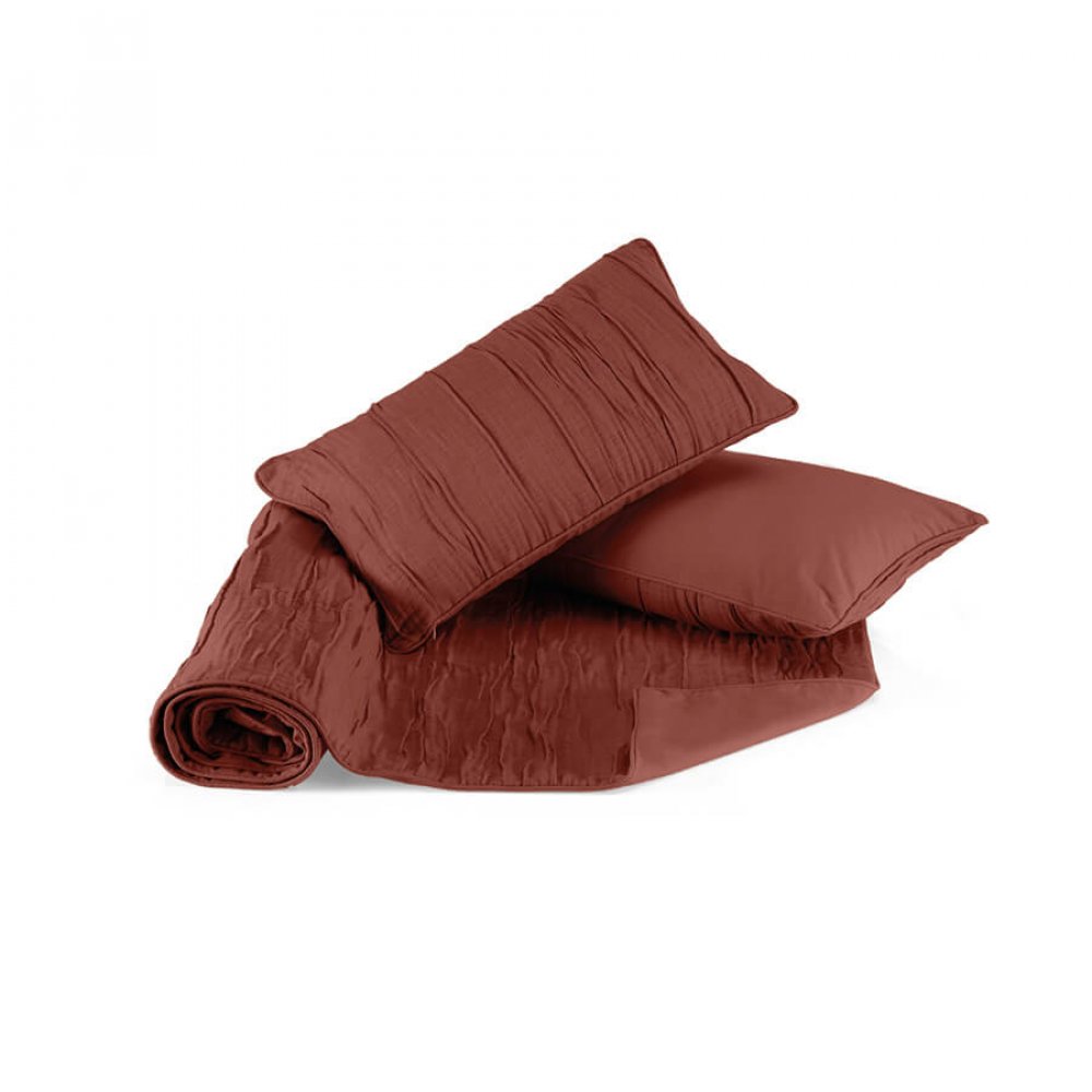Покривало-раннер з наволочками Penelope Alice brick red, 250х70 см, коричневий (svt-2000022278881) - фото 3