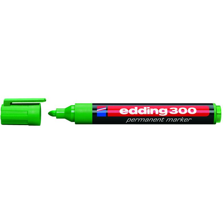 Маркер перманентний Edding Permanent конусоподібний 1.5-3 мм зелений (e-300/04) - фото 1