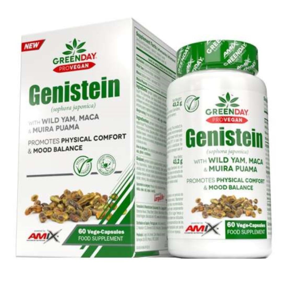 Amix GreenDay ProVegan Genistein Forte Blister 60 веган капсул - фото 1