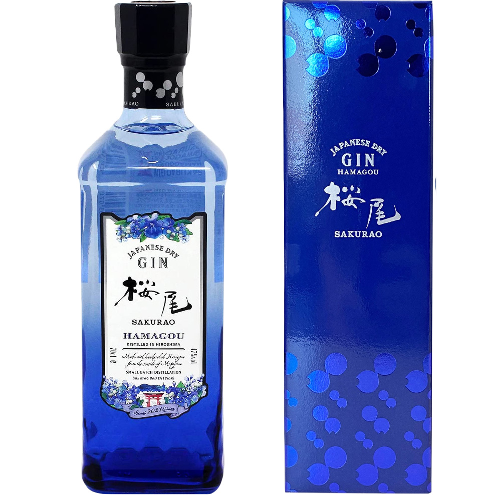 Джин Sakurao Japanes Dry Gin Hamagou, 47%, 0,7 л, у подарунковій упаковці - фото 1