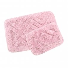 Набор ковриков Irya Barnes pink, 90х60 см и 60х40 см, розовый (svt-2000022265737) - фото 1