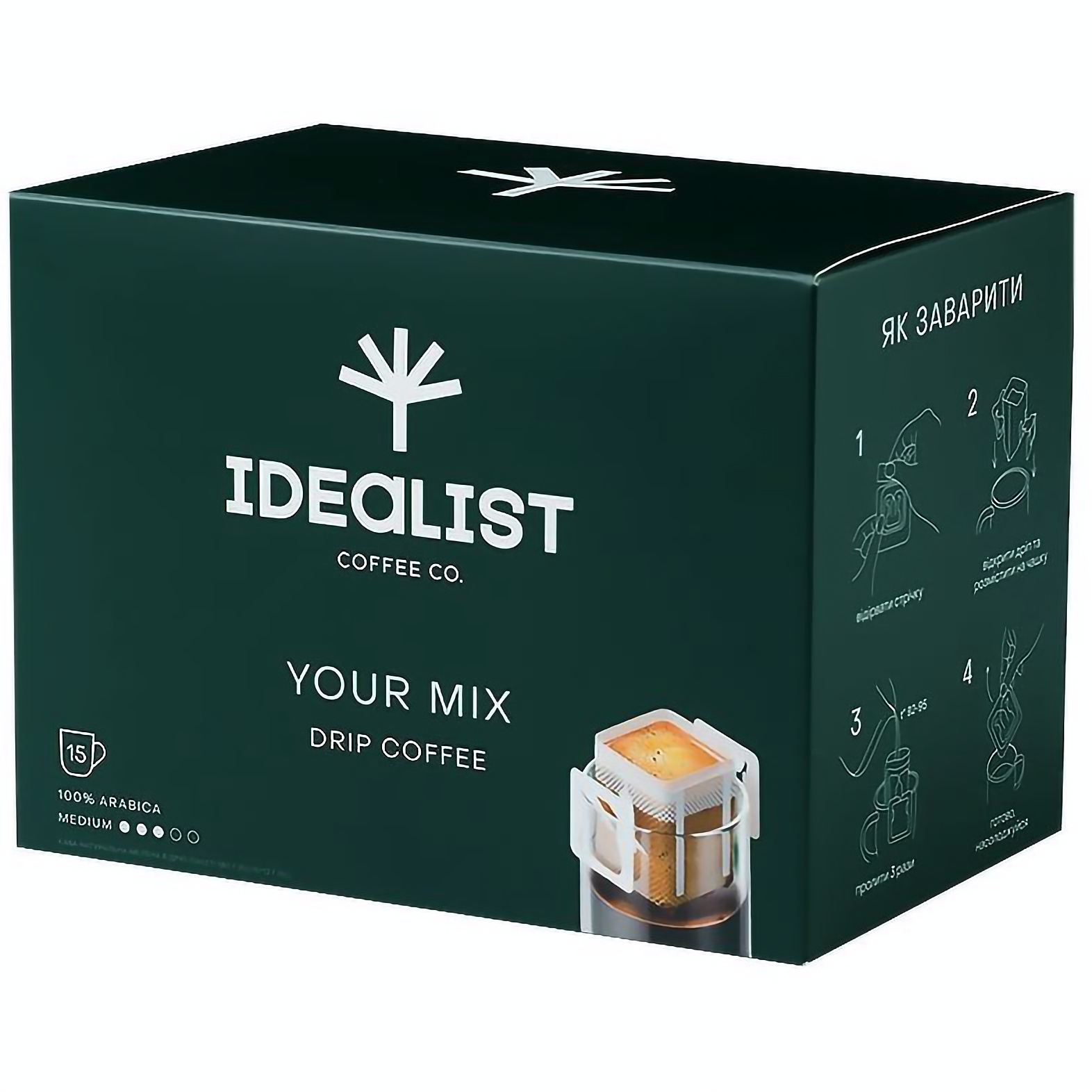 Дріп кава Idealist Coffee Co Твій Мікс 180 г (15 шт. х 12 г) - фото 1