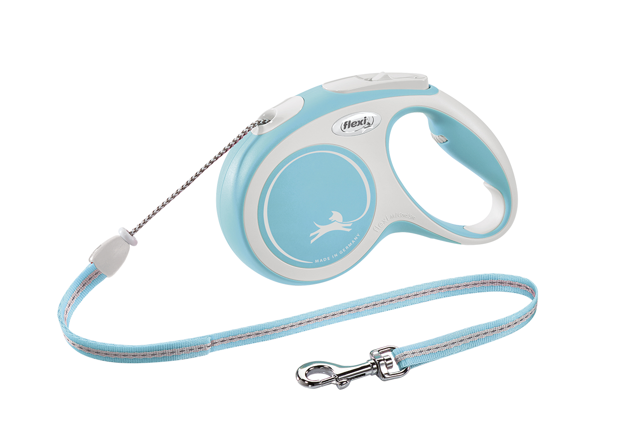 Поводок-рулетка Flexi New Comfort M, для собак до 20 кг, трос 5 м, голубой (CF20C5.251.HBL.20) - фото 1