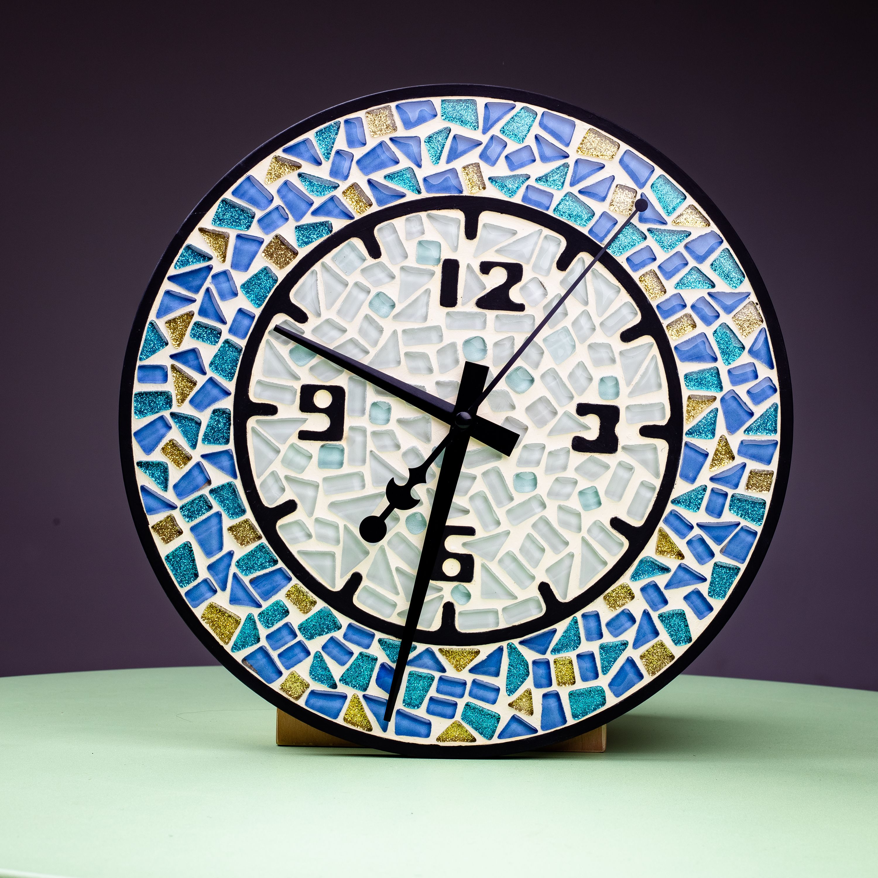 Стеклянная мозаика Mosaaro Часы круглые (MA4001) - фото 2