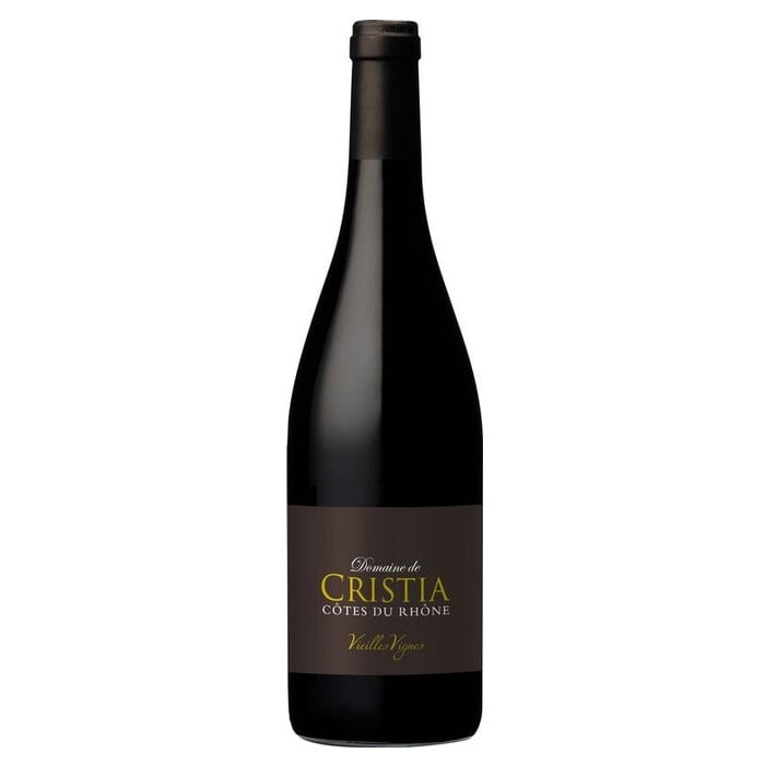 Вино Domaine de Cristia Cotes du Rhone Vieilles Vignes, червоне, сухе, 14,5% 0,75 л (28087) - фото 1