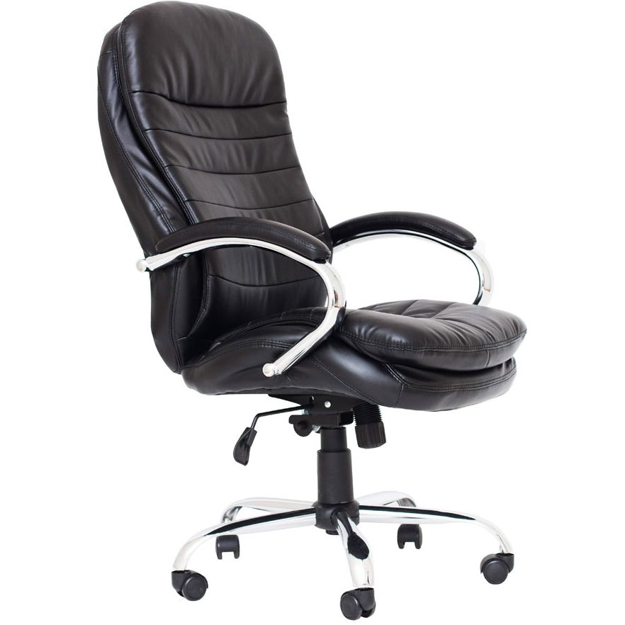 Кресло офисное Richman Валенсія В Хром M-2 Anyfix черный (RCM-1024) - фото 1