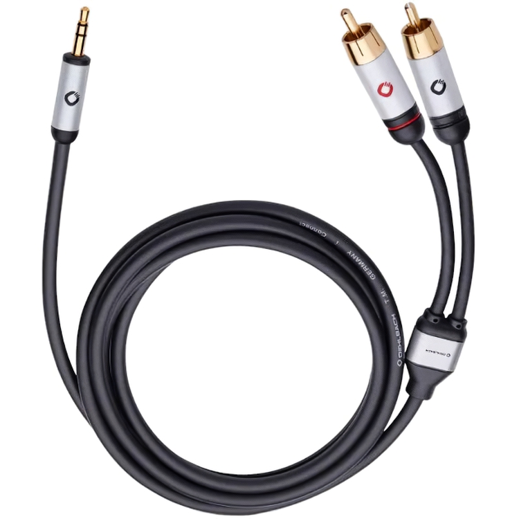 Аудіо кабель 3.5 Jack-2xRCA i-Connect J-35 R 300 Black - фото 1