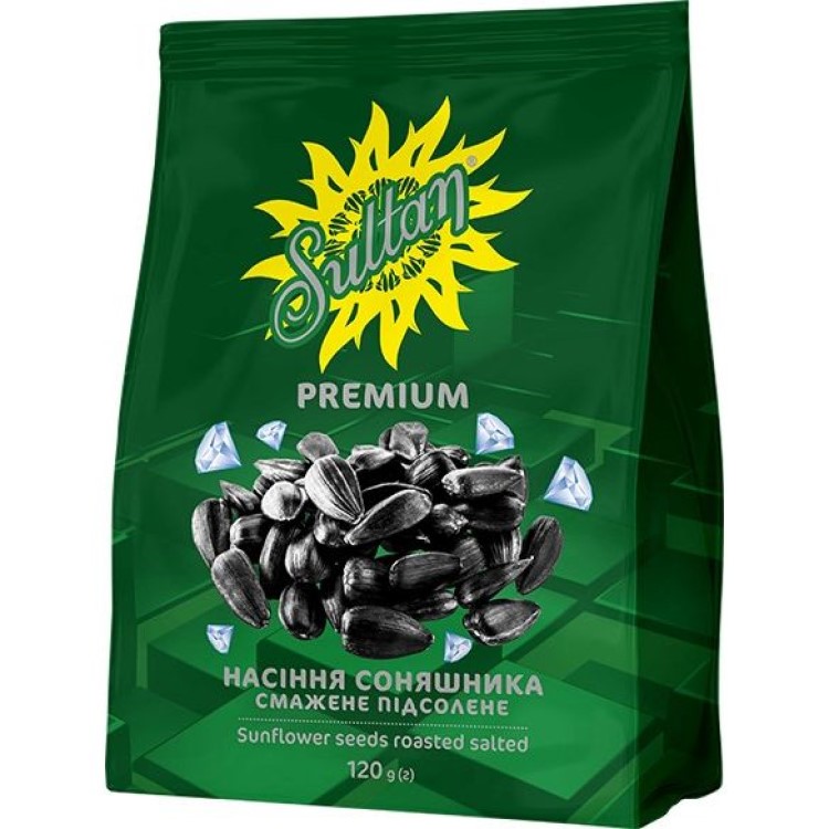 Семена подсолнечника Sultan Premium жареные соленые 120 г (861734) - фото 1