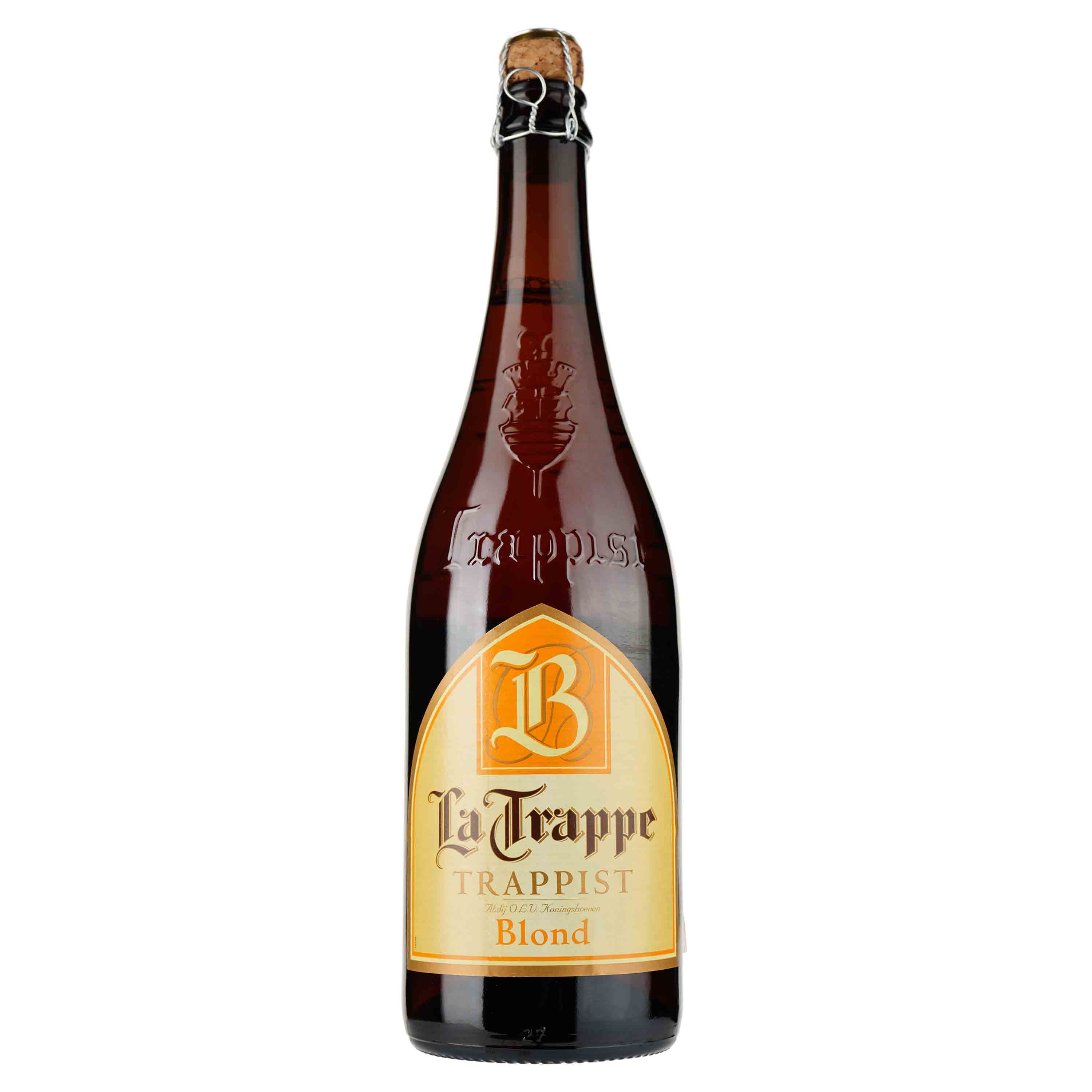 Пиво La Trappe Trappist Blond, светлое, 6,5%, 0,75 л - фото 1