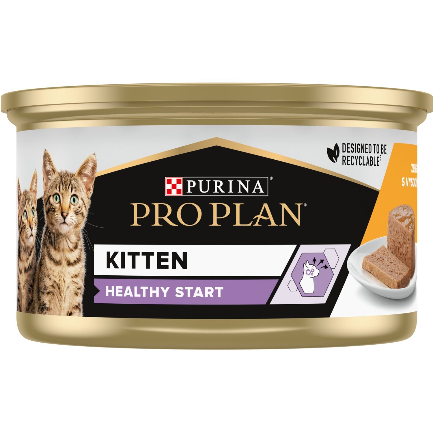 Влажный корм Purina Pro Plan Kitten Healthy Start для котят мусс с курицей 85 г (12458617) - фото 3