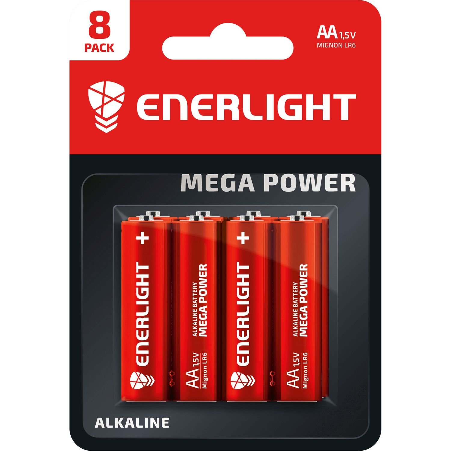 Батарейка Enerlight Mega Power АА, 8 шт. (90060108) - фото 1