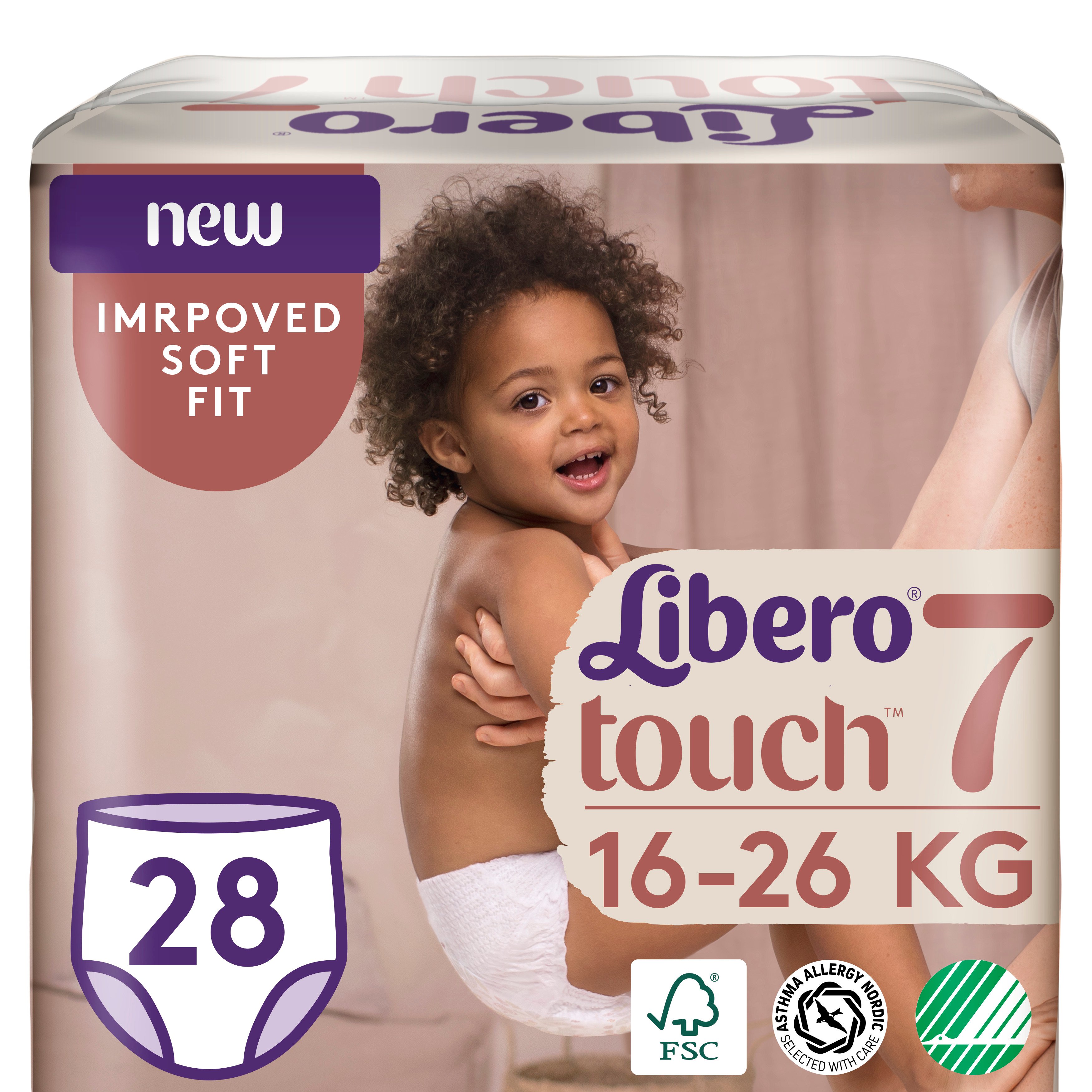 Подгузники-трусики Libero Touch Pants 7 (16-26 кг), 28 шт. - фото 1
