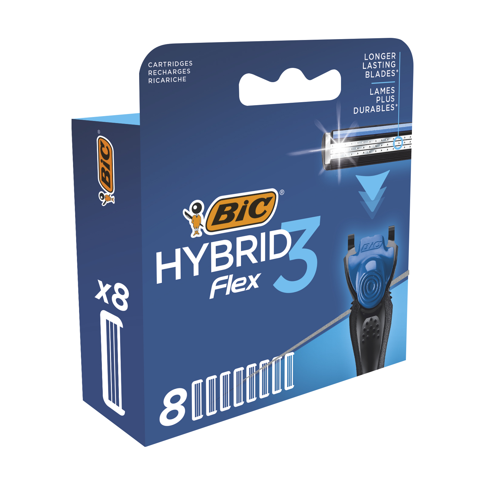 Сменные картриджи для бритья BIC Hybrid 3 Flex, 8 шт. - фото 2