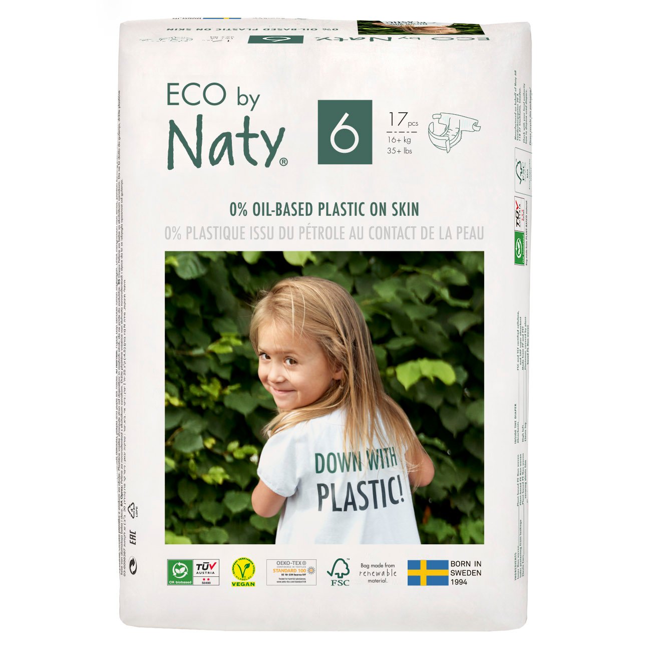 Органічні підгузки Naty 6 (від 16 кг), 17 шт. - фото 1