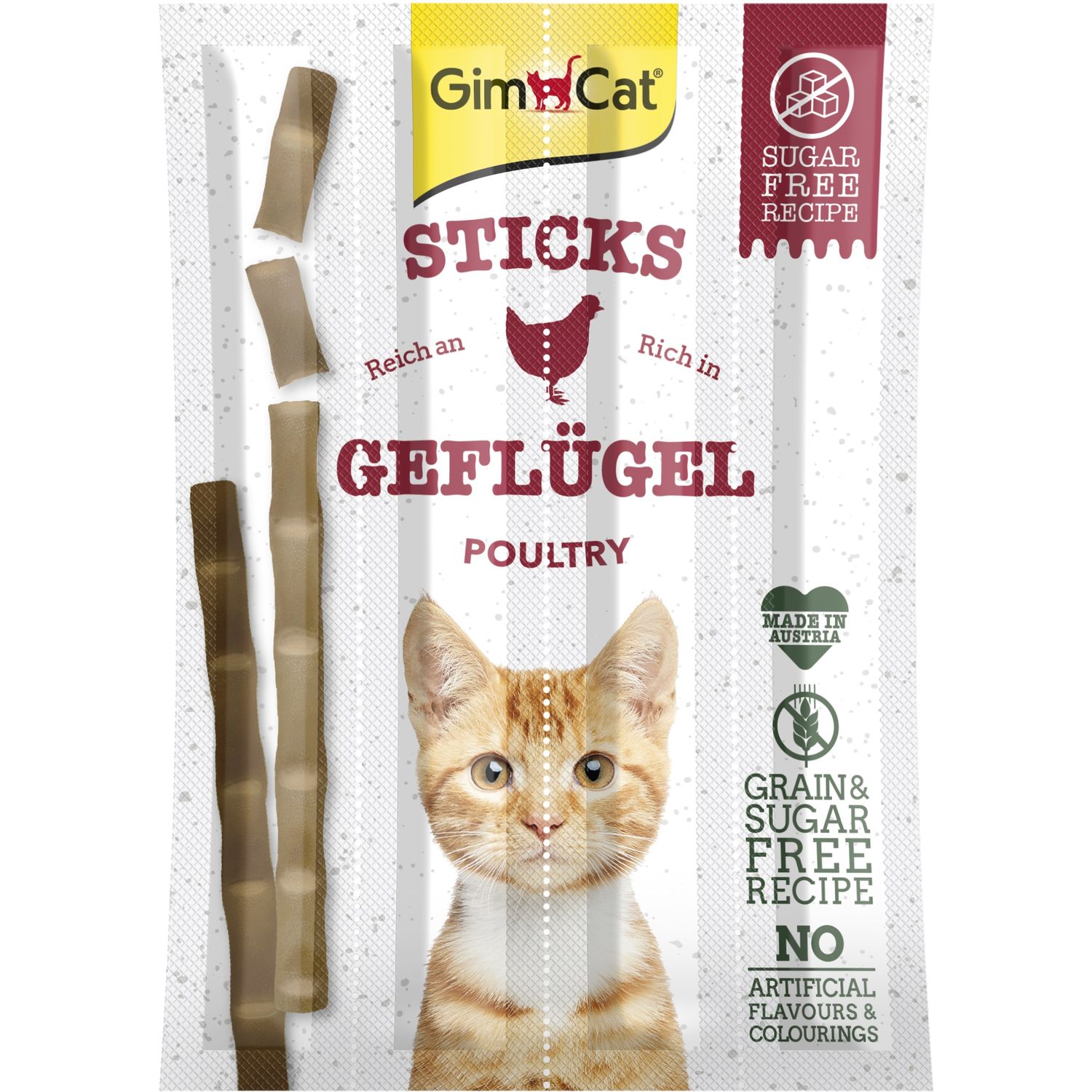 Лакомство для кошек GimCat Sticks Poultry с мясом птицы, 20 г - фото 1