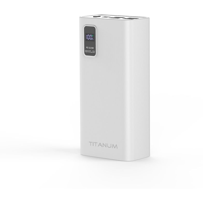 Повербанк Titanum 728S 30000 mAh 22.5W White (TPB-728S-W) - фото 2