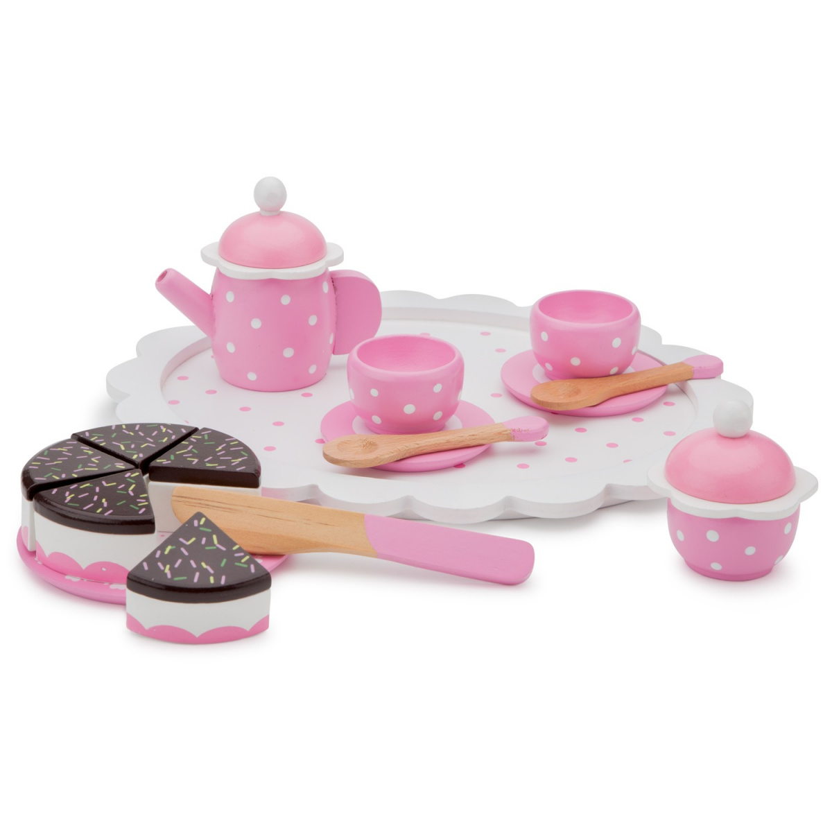 Игрушечная посуда New Classic Toys Чайный набор, розовый (10620) - фото 2