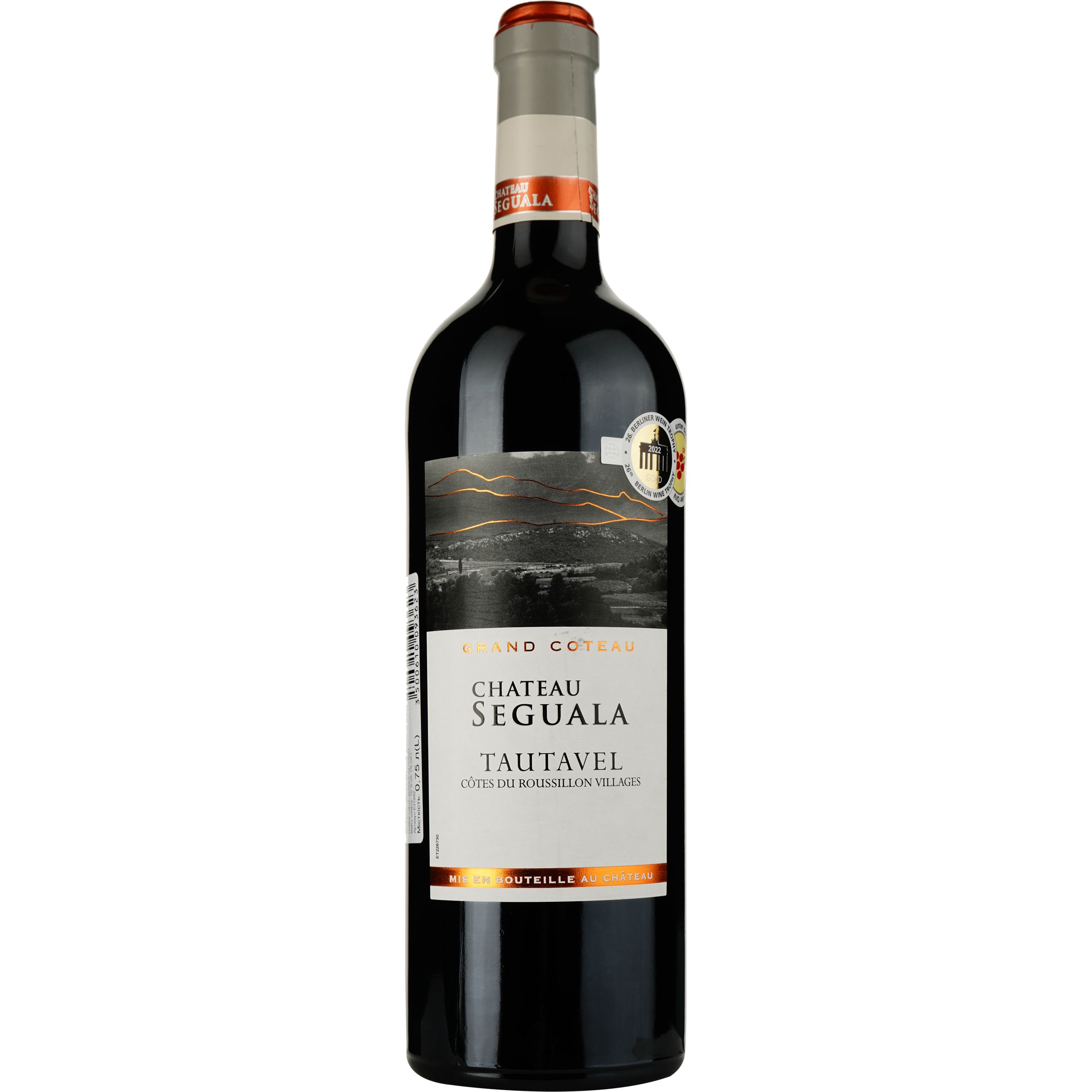 Вино Chateau Mas Seguala Grand Coteau Medaille AOP Cotes Du Roussillon Villages Tautavel 2020 красное сухое 0.75 л - фото 1