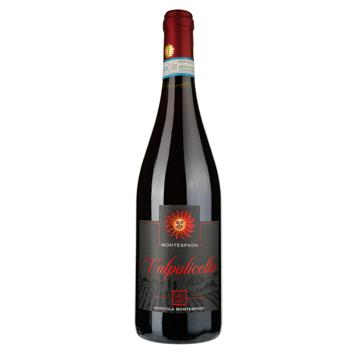 Вино Montespada Valpolicella Classico DOC 2017, красное, сухое, 13%, 0,75 л - фото 1