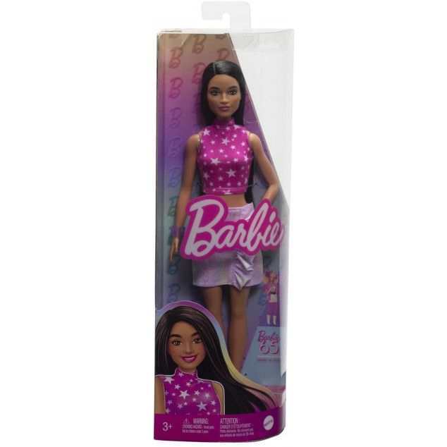 Кукла Barbie Модница в розовом топе со звездным принтом (HRH13) - фото 5