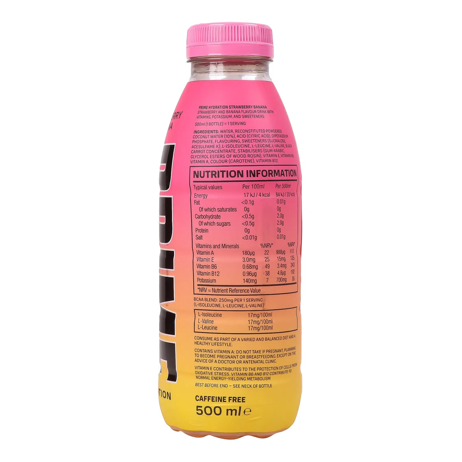 Напій Prime Hydration Strawberry Banana безалкогольний негазований 0.5 л - фото 2