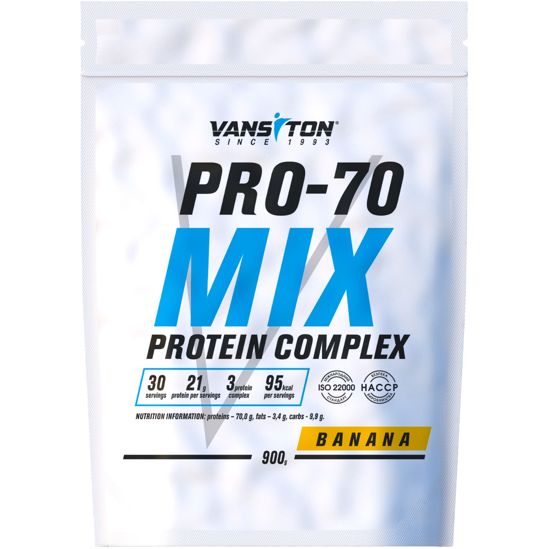 Протеїн Vansiton Pro-70 Banana 900 г - фото 1