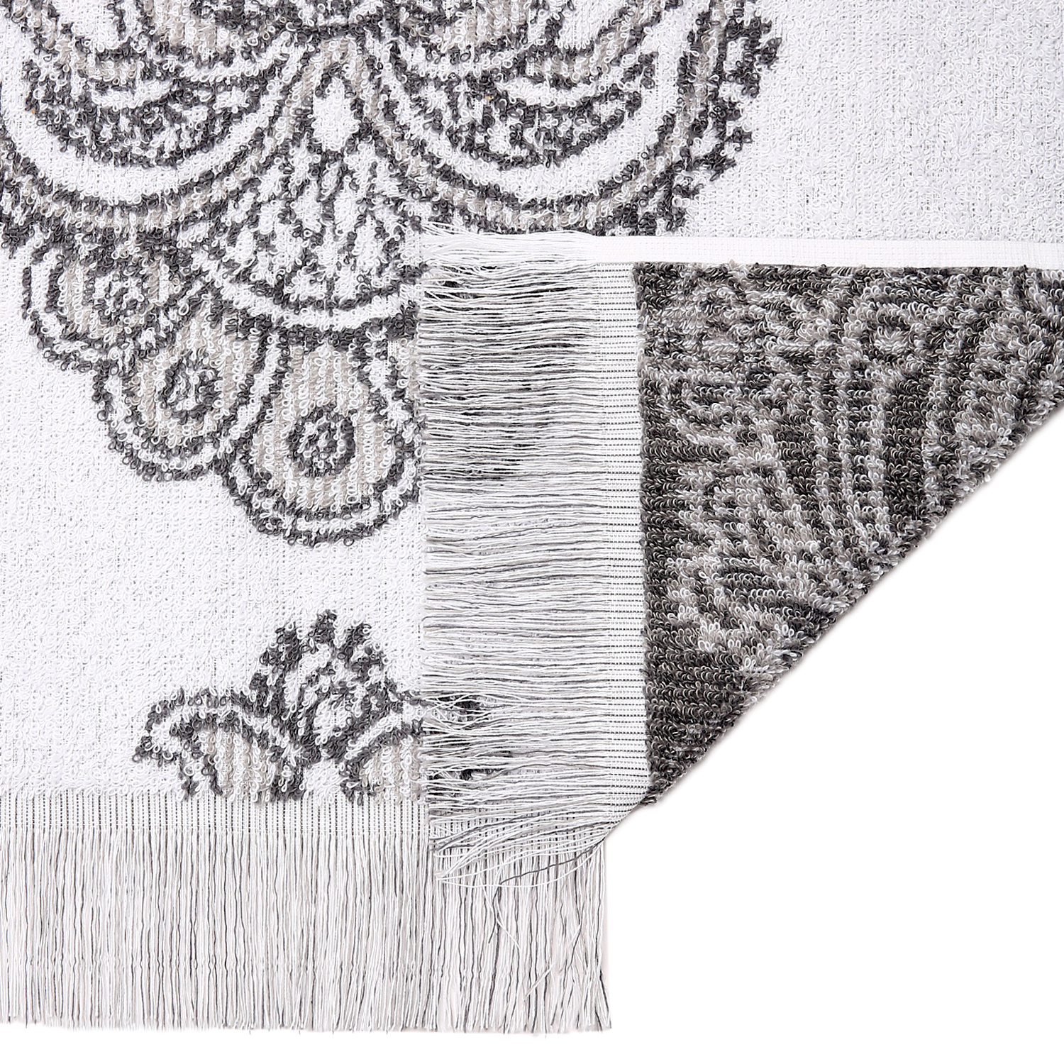 Рушник для обличчя Maisonette Lora, 100х50 см, сірий, 1 шт. (110330) - фото 2