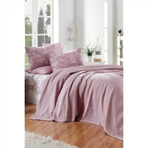 Комплект постельного белья Eponj Home Paint Pike Cage Lila, евростандарт, лиловый, 4 предмета (svt-2000022282567) - фото 1
