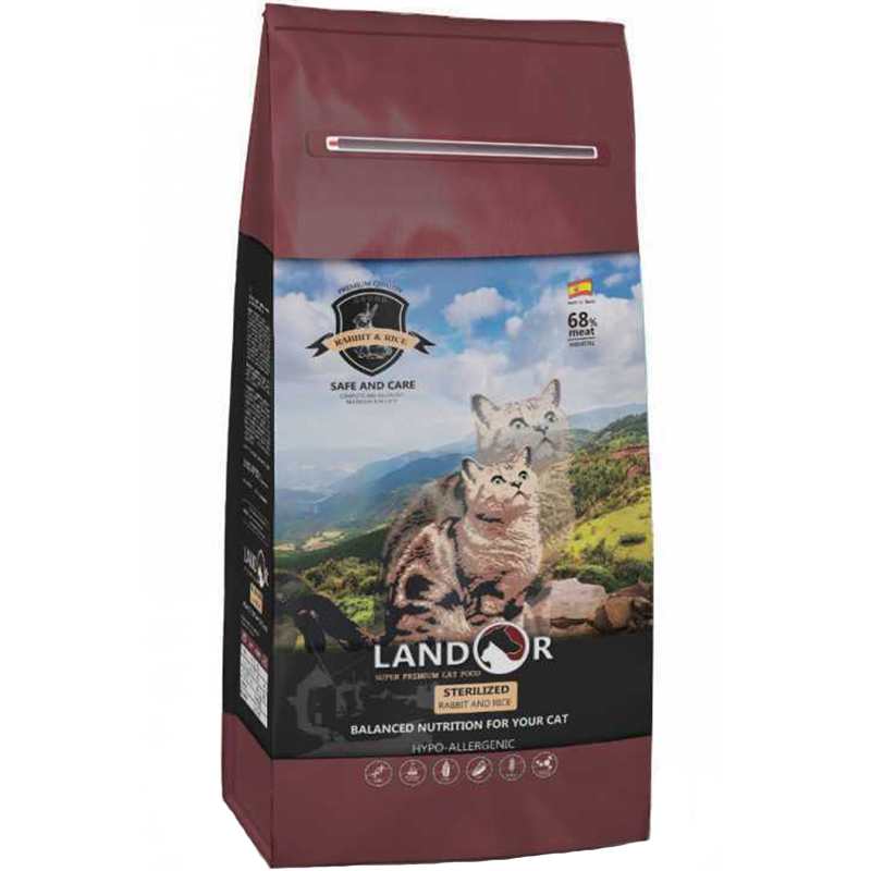 Сухий корм для котів з надмірною вагою та стерилізованих Landor з кроликом та рисом 10 кг - фото 1