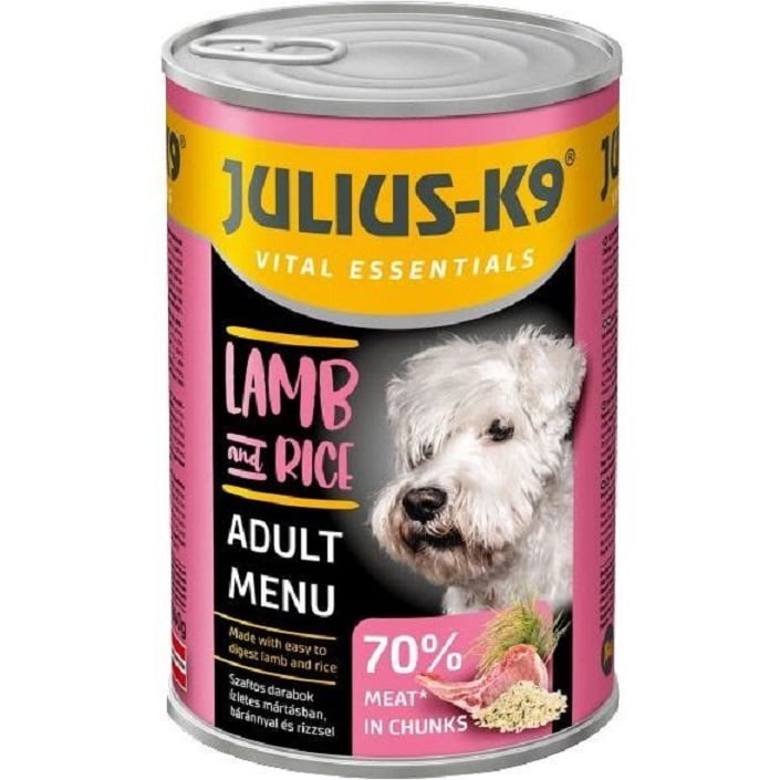 Вологий корм для собак Julius-K9, Гіпоалергенний, з ягням та рисом, 1,24 кг - фото 1