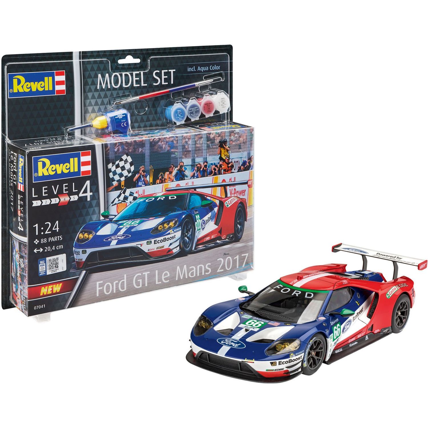 Збірна модель Revell Автомобіль Ford GT - Le Mans рівень 4, масштаб 1:24, 88 деталей (RVL-67041) - фото 3