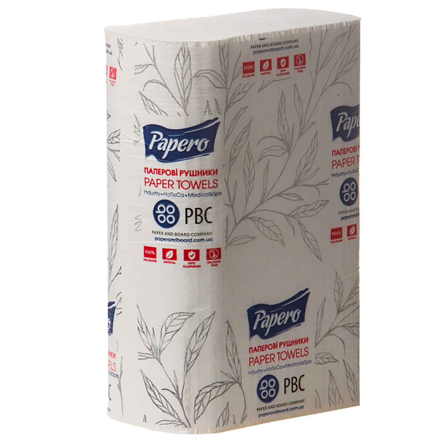 Полотенца бумажные Papero V сложения 1 слойные 220 мм х 210 мм 200 листов - фото 1