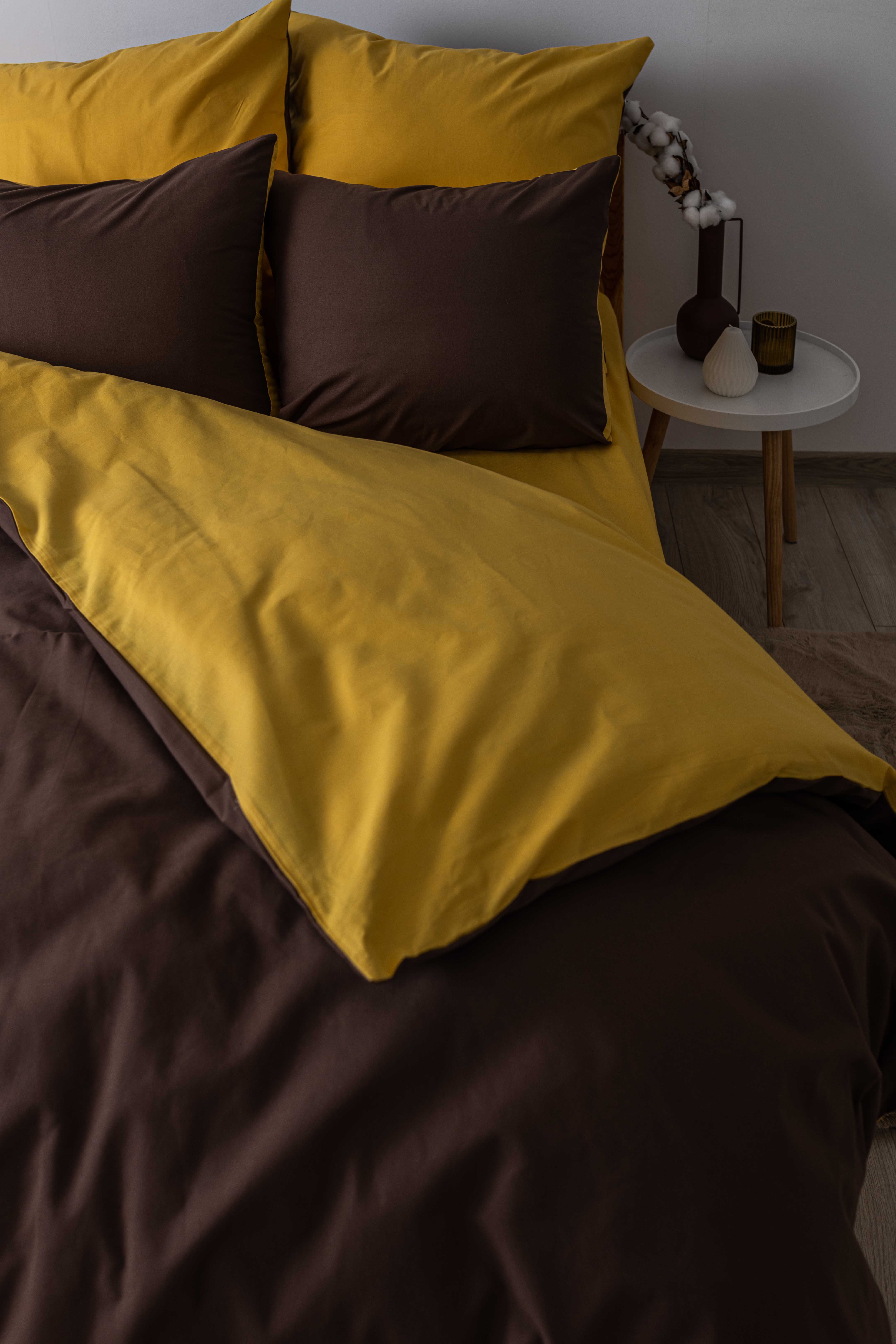 Комплект постільної білизни ТЕП Happy Sleep Сонячний Цитрин євро помаранчевий з коричневим (2-03796_26166) - фото 4