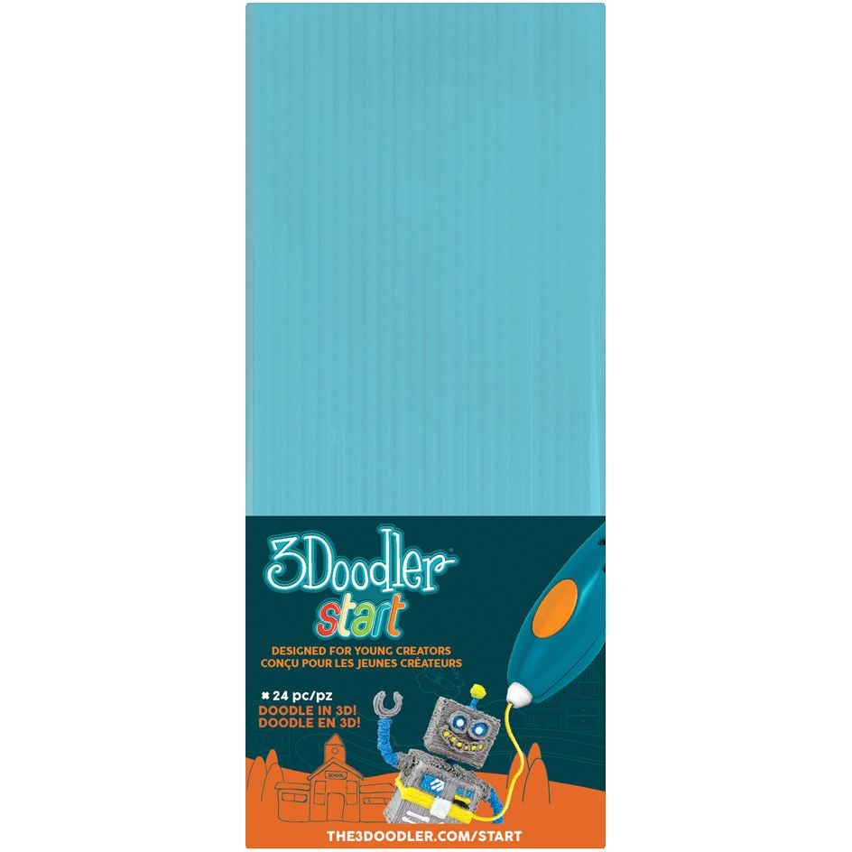 Набор стержней для 3D-ручки 3Doodler Start, голубой, 24 шт. (3DS-ECO05-BLUE-24) - фото 1