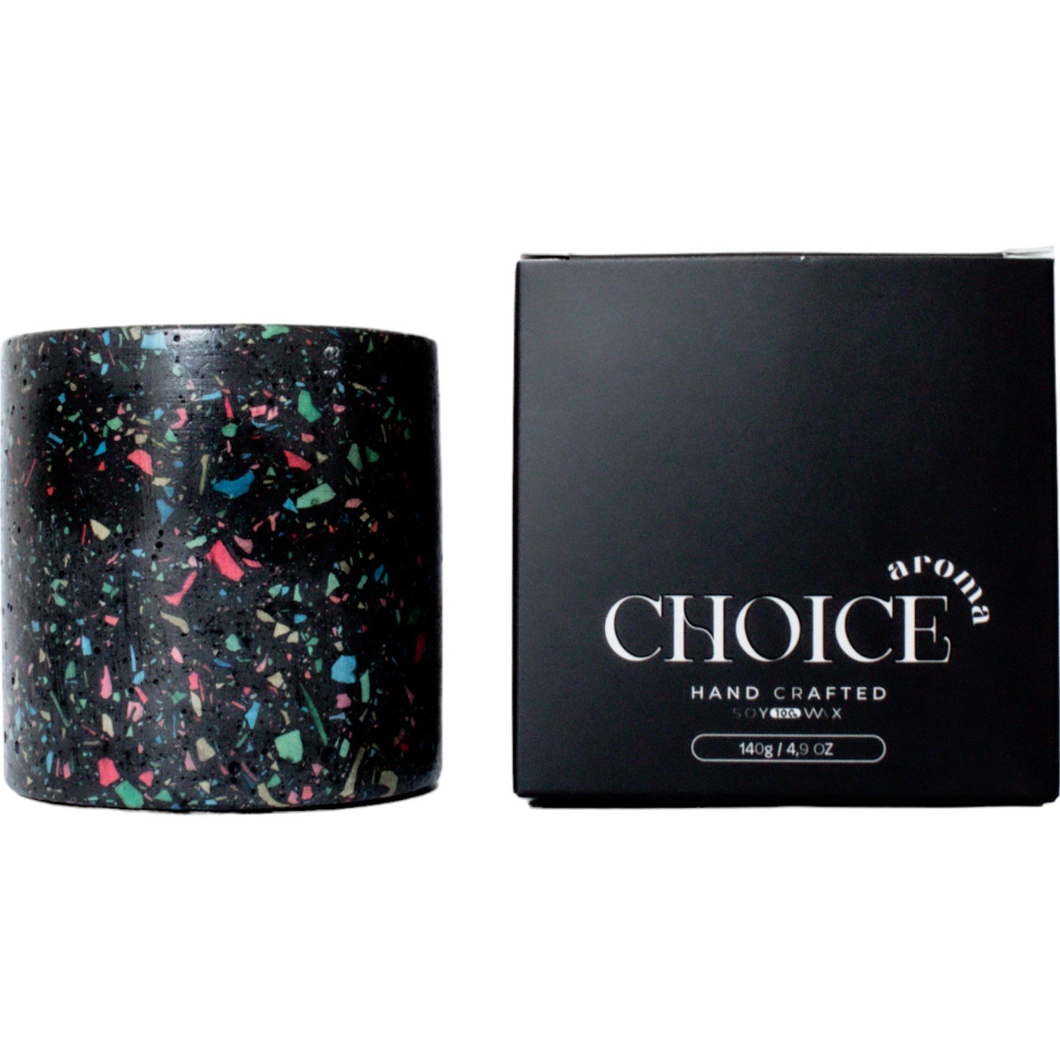 Парфумована свічка Choice Aroma Cedar Musk + Lavender чорна 140 г - фото 1