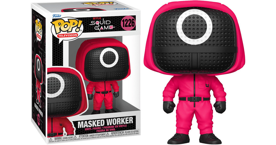 Фигурка Фанко Поп Игра в Кальмара Рабочий в маске Funko Pop Squid Game Masked Worker 10 см TV SG MW 1226 - фото 2