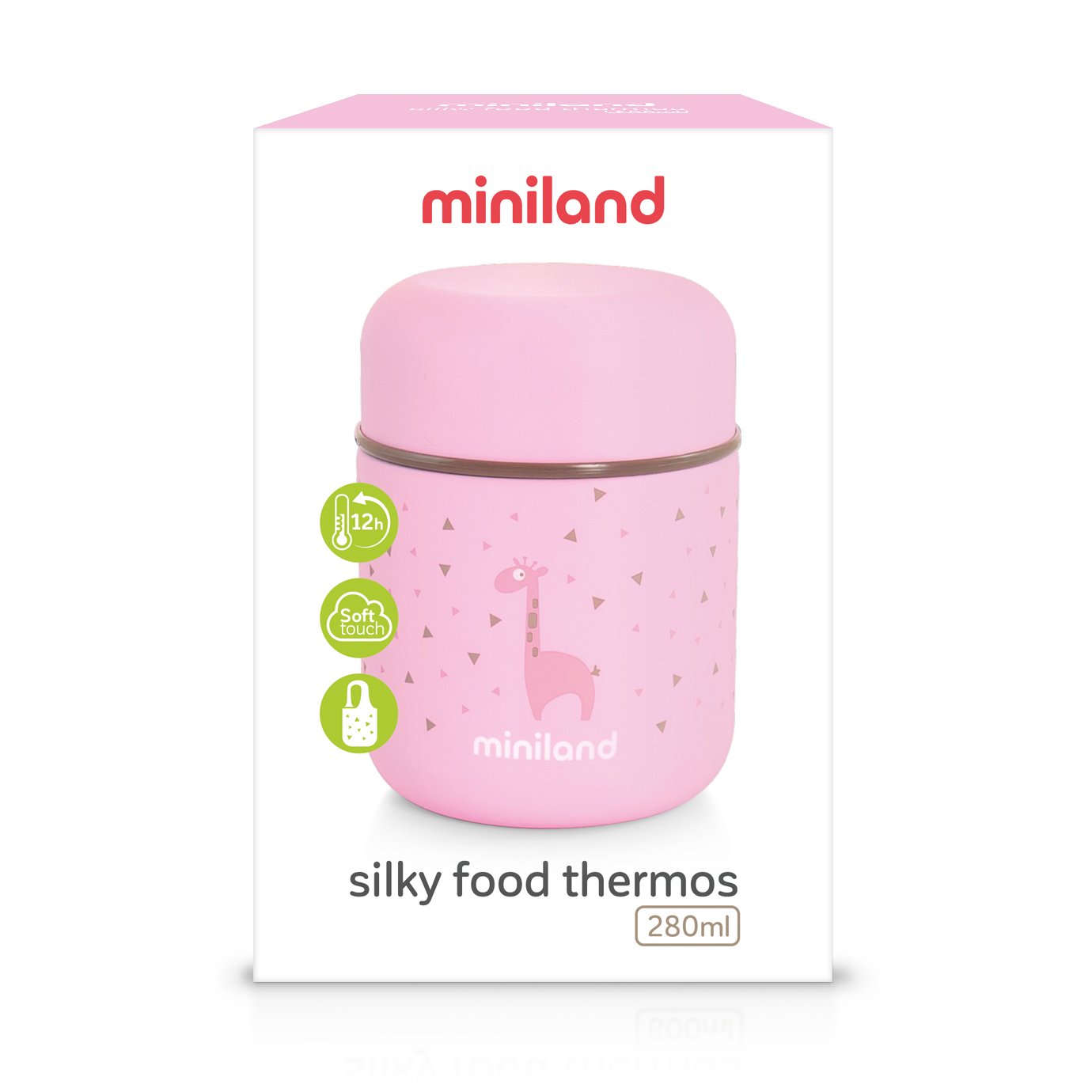 Термос для еды Miniland Silky Food Mini, 280 мл, розовый (89245) - фото 5