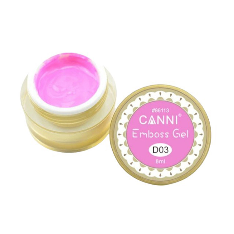 Гель-паста Canni 3D Emboss Gel D03 рожевий 8 мл - фото 1